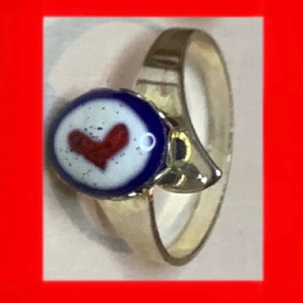 ❤️NEW Vintage cocktail ring Millefiori Adjustable